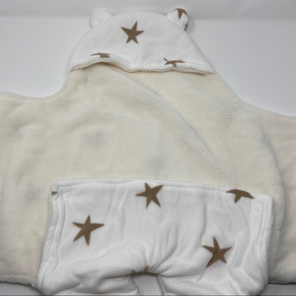 NEW Baby Fleece Hooded Swaddle Sleep Sack 3-6M - Picture 3 of 8